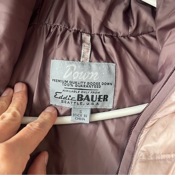 Eddie Bauer Women’s Vintage Goose-Down Hooded Puffer Vest – Size Small - Picture 5 of 5